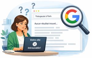 site internet thérapeute invisible sur Google
